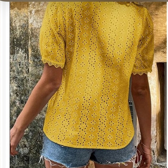New Yellow Lace V-Neck Short-Sleeve Top - Women & Plus
Z Avenue from Zulily 2X - Picture 5 of 10